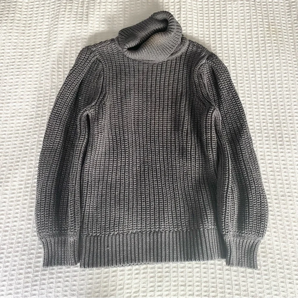 Alfani dark grey and silver turtleneck sweater size XS